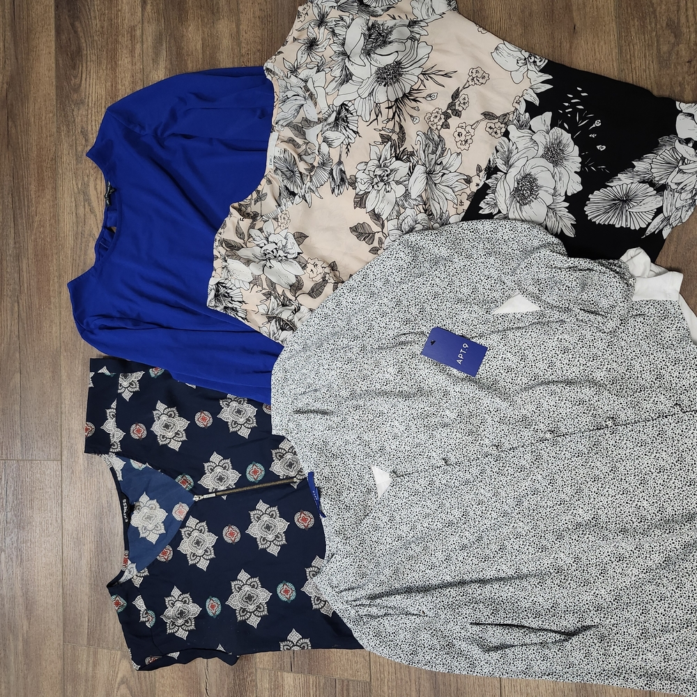 Express Women's Blouses - Blue, Black, Cream, White